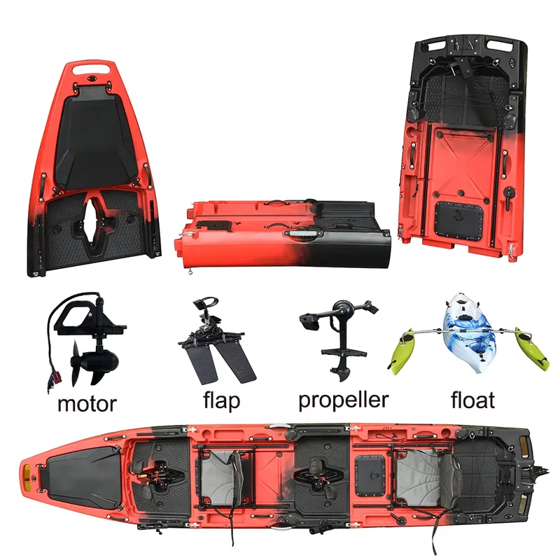 Wholesale 14 FT HDPE 3 Section - đánh giá và giá Fishing Kayak Pedal Drive