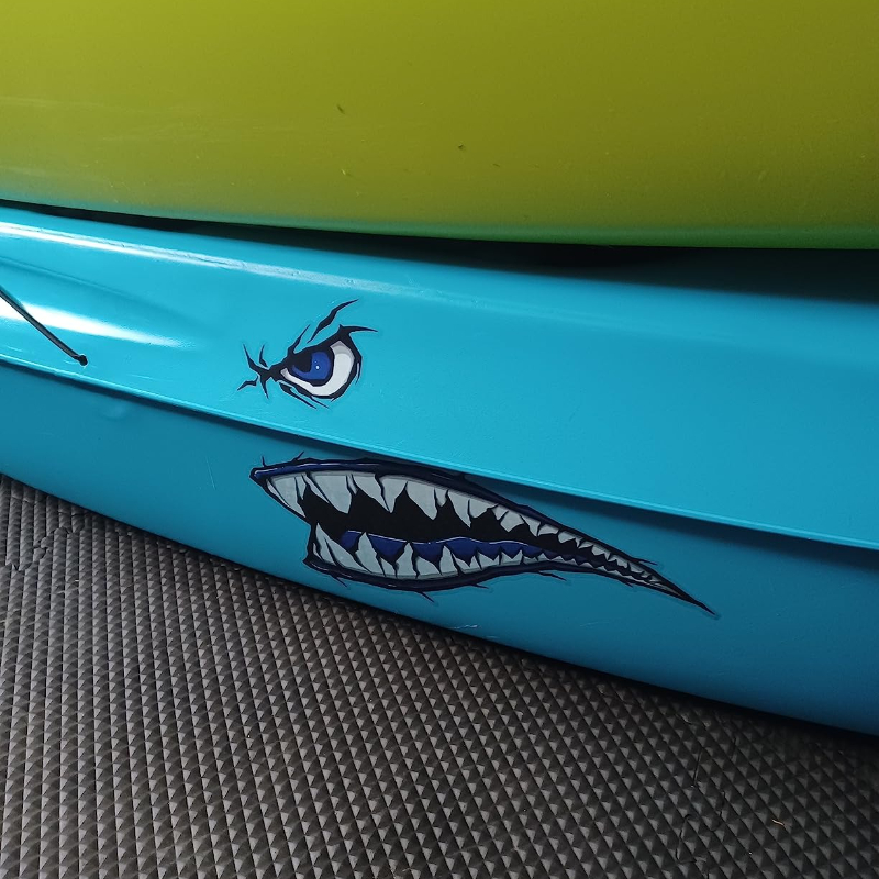 2PCS Shark Teeth Mouth Boat St - đánh giá và giá Fishing Kayak Sit On Top